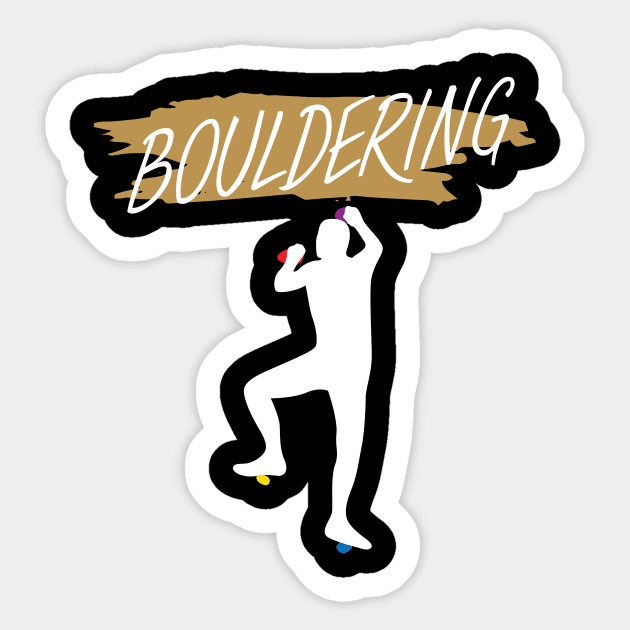 Bouldering men Sticker by maxcode